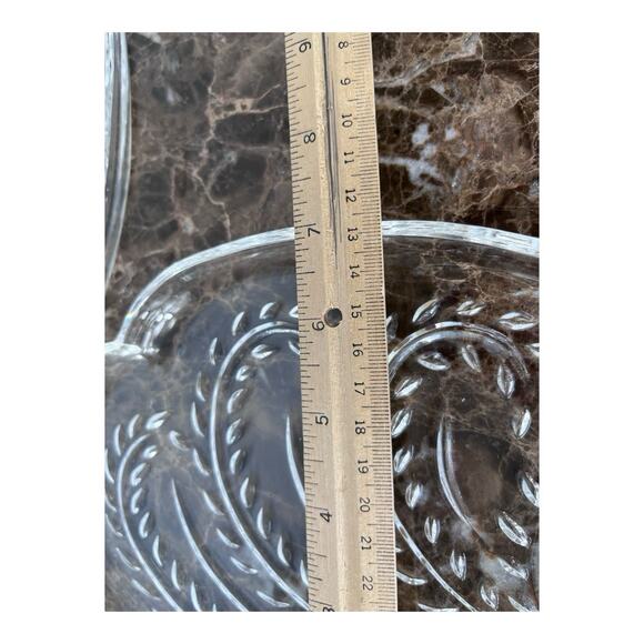 Pressed Glass Federal Glass Homestead Wheat Pattern Snack Set $/Set EUC Vintage - Picture 7 of 9